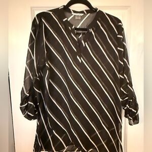 Allison Daley Diagonal Striped Blouse